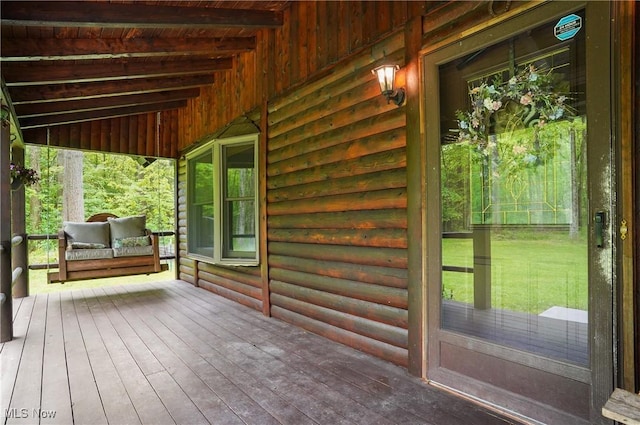 1354 N Pricetown Rd, Diamond, OH 44412 - wooden terrace featuring a porch