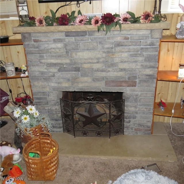 1093 Alliance Rd NW, Minerva, OH 44657 - detailed view of a fireplace and concrete floors