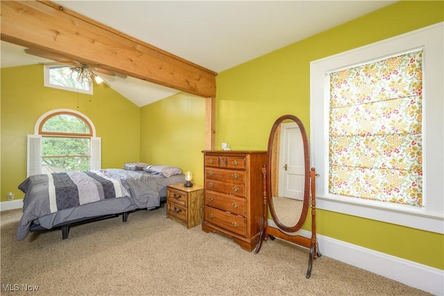 2534 6th St, Cuyahoga Falls, OH 44221 - bedroom with light colored carpet, ceiling fan, and baseboards