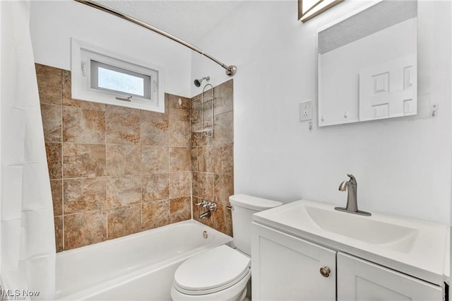 1212 Eastwood Ave, Mayfield Heights, OH 44124 - bathroom featuring shower / tub combo with curtain, toilet, and vanity