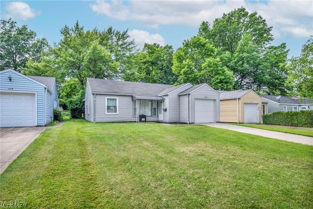 1212 Eastwood Ave, Mayfield Heights, OH 44124 - ranch-style house with a front lawn