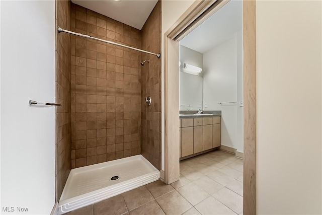 2030 Euclid Ave Unit 201, Cleveland, OH 44115 - full bathroom featuring vanity, tile patterned flooring, and a tile shower
