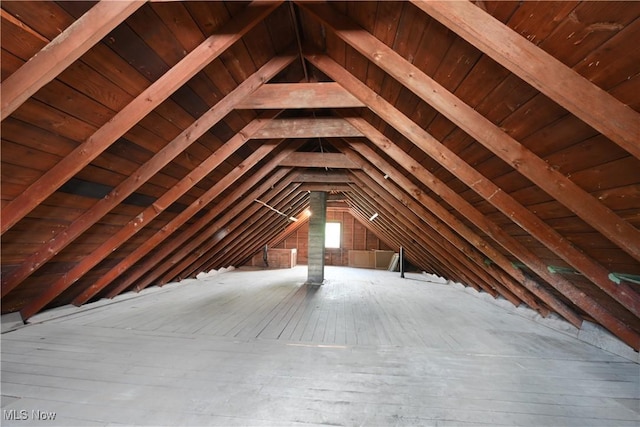 view of attic