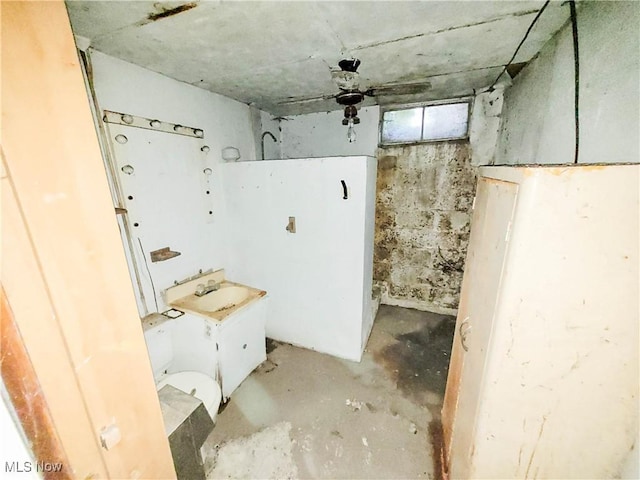 16251 State Route 678, Rockbridge, OH 43149 - bathroom featuring concrete floors and a sink