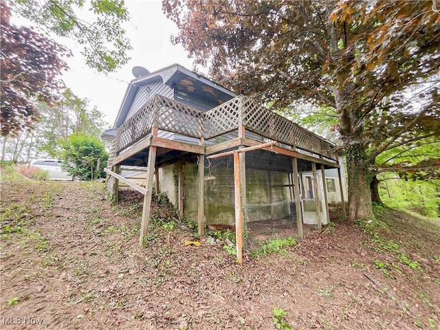 16251 State Route 678, Rockbridge, OH 43149 - back of house featuring a wooden deck
