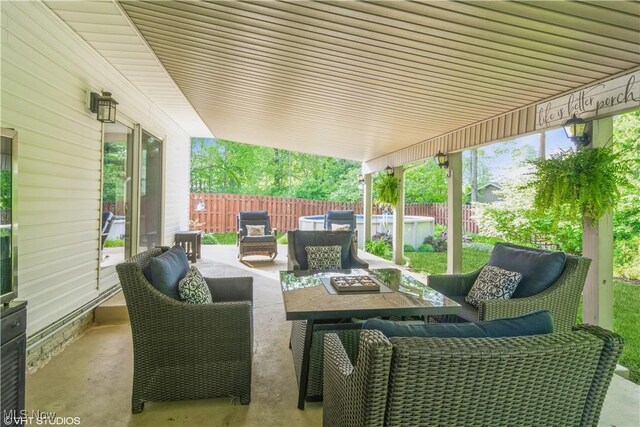 37 Monticello Dr, Brunswick, OH 44212 - view of patio / terrace with an outdoor hangout area and a fenced backyard