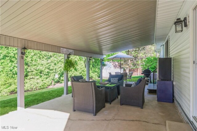 37 Monticello Dr, Brunswick, OH 44212 - view of patio / terrace with an outdoor living space and outdoor dining space