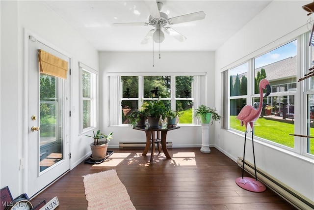 105 Barkwood Dr, Wadsworth, OH 44281 - sunroom / solarium featuring a baseboard heating unit