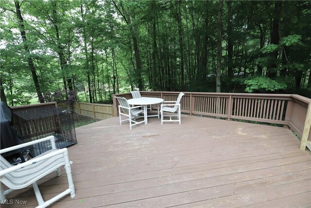 6191 Root Rd, Spencer, OH 44275 - wooden deck featuring outdoor dining area