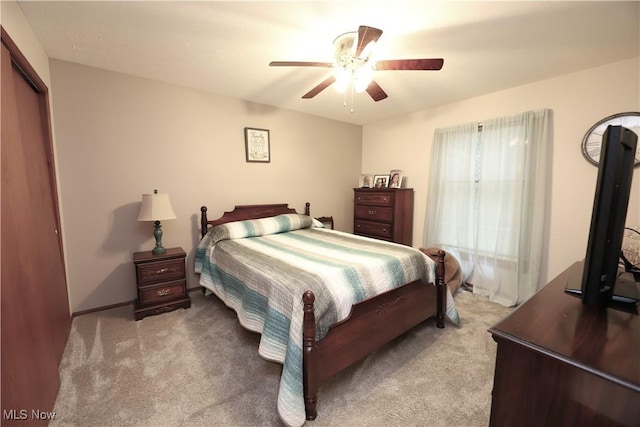 6191 Root Rd, Spencer, OH 44275 - carpeted bedroom featuring a closet and a ceiling fan