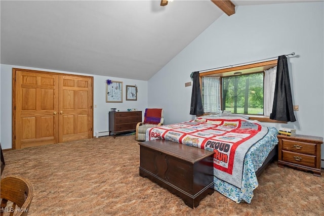41972 Griswold Rd, Elyria, OH 44035 - carpeted bedroom with a baseboard radiator