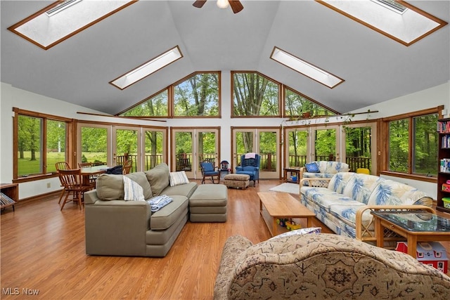 41972 Griswold Rd, Elyria, OH 44035 - sunroom / solarium featuring a skylight, plenty of natural light, and vaulted ceiling
