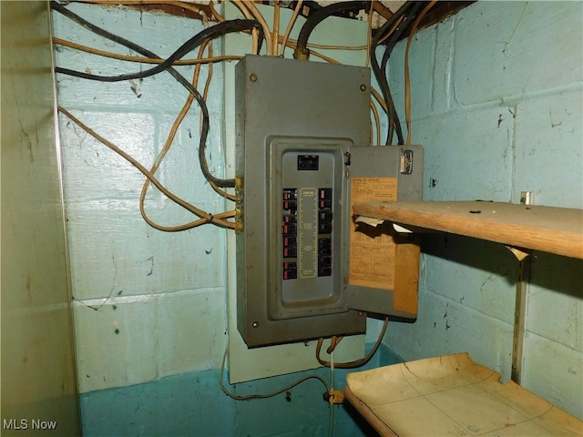 utility room featuring electric panel