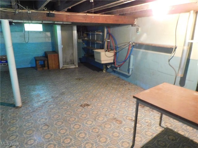 view of basement