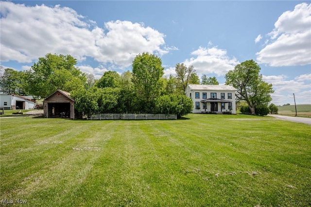 3153 SW Boltz Orchard Rd, Sugarcreek, OH 44681 - view of yard with a detached garage