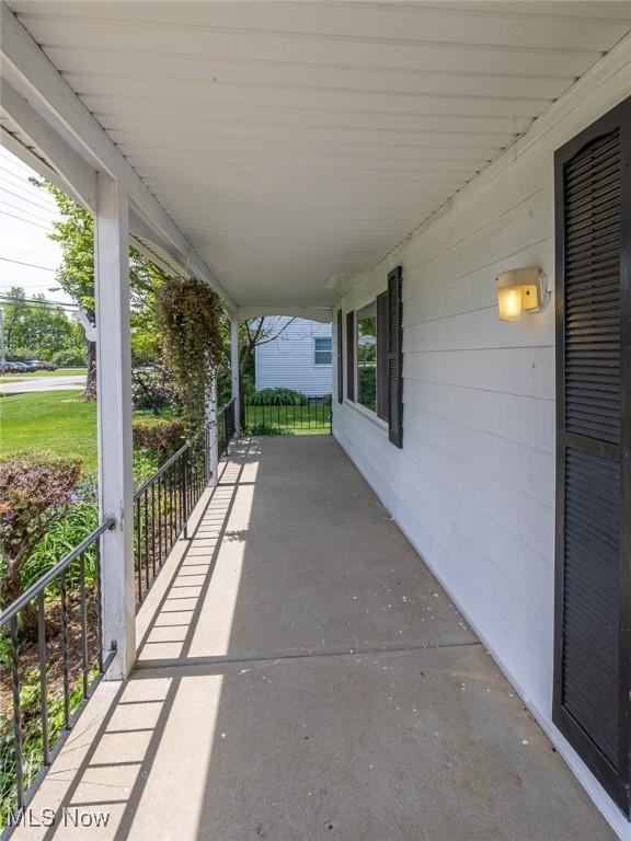 view of covered porch