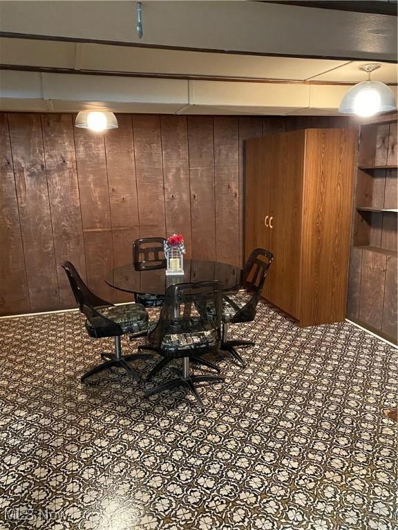 1912 Lisbon St, East Liverpool, OH 43920 - dining space with wood walls