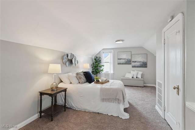 3569 Silsby Rd, University Heights, OH 44118 - bedroom with carpet floors, vaulted ceiling, and baseboards