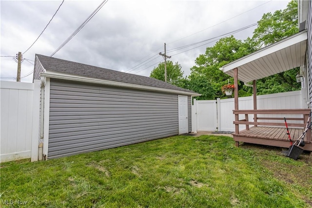 2930 Archwood Pl, Cuyahoga Falls, OH 44221 - view of yard with a deck and an outdoor structure