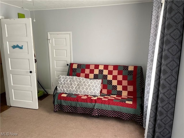 1605 E 46th St, Ashtabula, OH 44004 - bedroom with ornamental molding and carpet floors