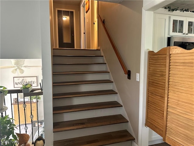 59010 Palmer St, Byesville, OH 43723 - stairs with a ceiling fan