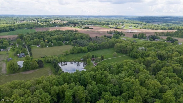 overview of rural landscape featuring a nearby body of water