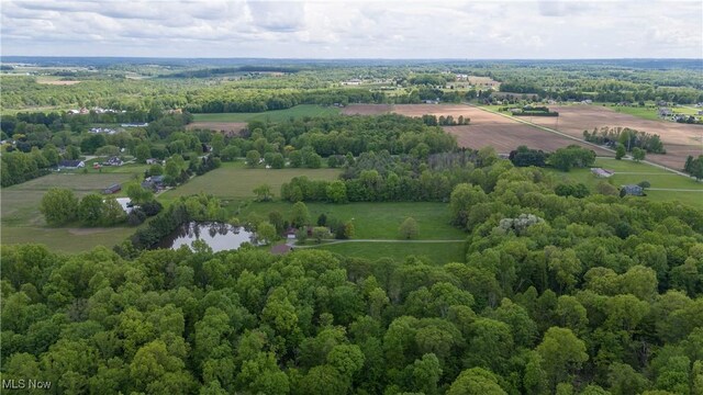 view of rural area with a large body of water