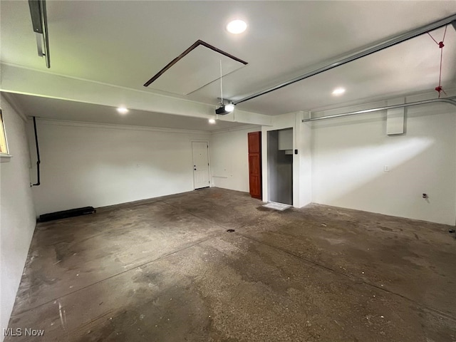 5135 Berkshire Dr, North Olmsted, OH 44070 - garage with a garage door opener and recessed lighting