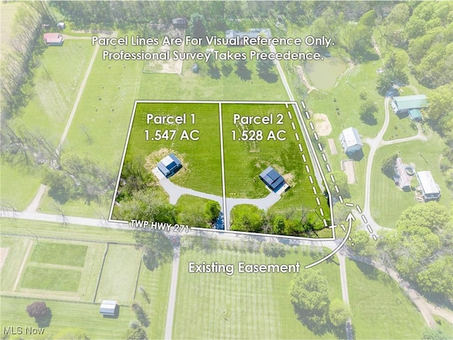 4059 Township Road 271, Killbuck, OH 44637 - aerial view of property's location with property parcel outlined