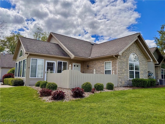 1932 S Lincoln Ave Unit 2, Salem, OH 44460 - view of front of house with roof with shingles and stone siding