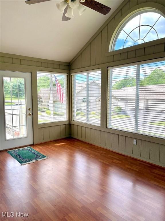 1932 S Lincoln Ave Unit 2, Salem, OH 44460 - unfurnished sunroom featuring lofted ceiling and wood finished floors
