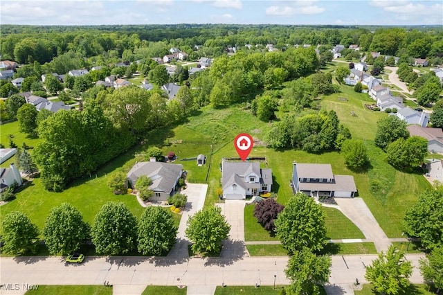 aerial view of residential area