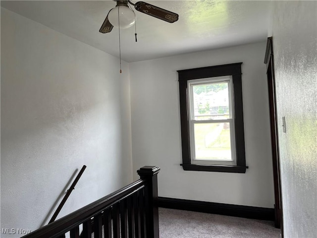 3039 W St, Weirton, WV 26062 - unfurnished room featuring carpet floors, baseboards, and a ceiling fan