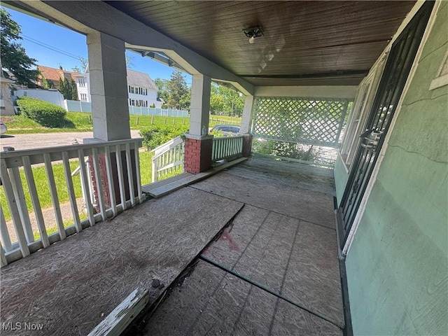 porch featuring a residential view