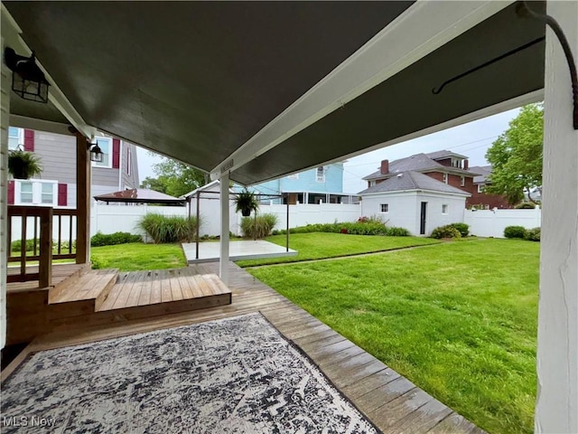 1726 Covert St, Parkersburg, WV 26101 - view of yard with an outdoor structure and a deck
