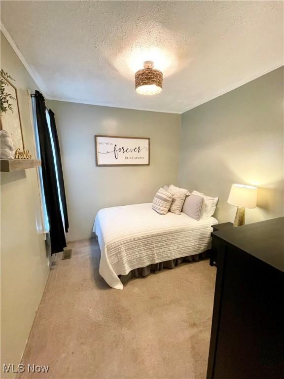 1726 Covert St, Parkersburg, WV 26101 - bedroom with light colored carpet and a textured ceiling
