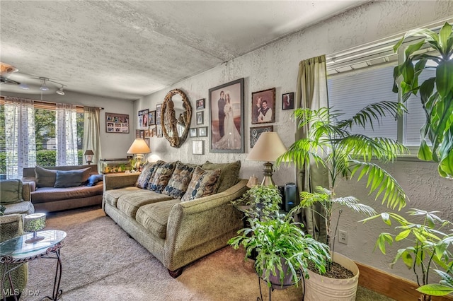 2212 Randall St, Lorain, OH 44052 - living area with a textured wall and a textured ceiling