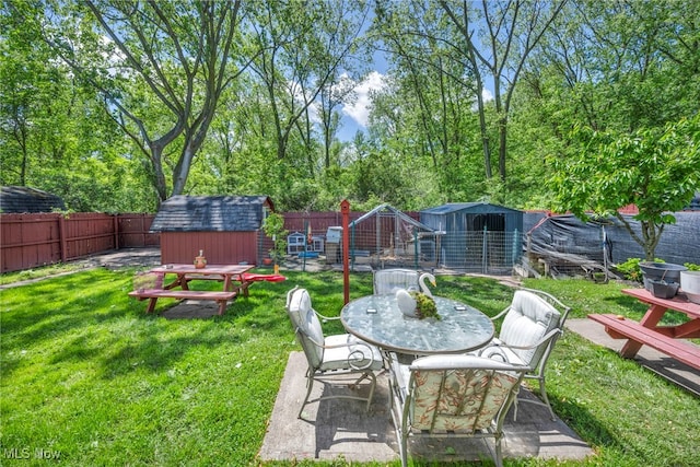2212 Randall St, Lorain, OH 44052 - view of yard featuring outdoor dining area and a patio