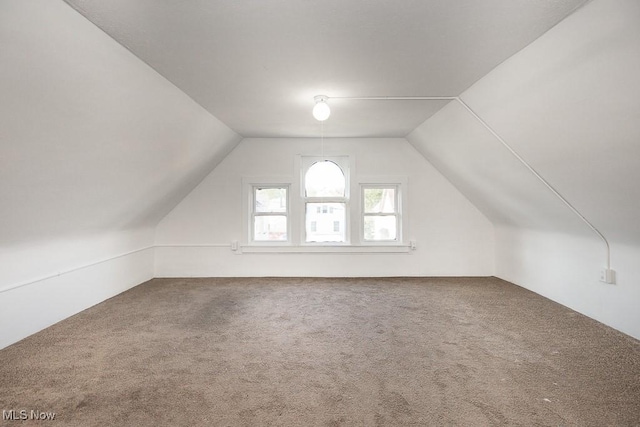 3615 Spokane Ave, Cleveland, OH 44109 - additional living space featuring carpet floors and vaulted ceiling