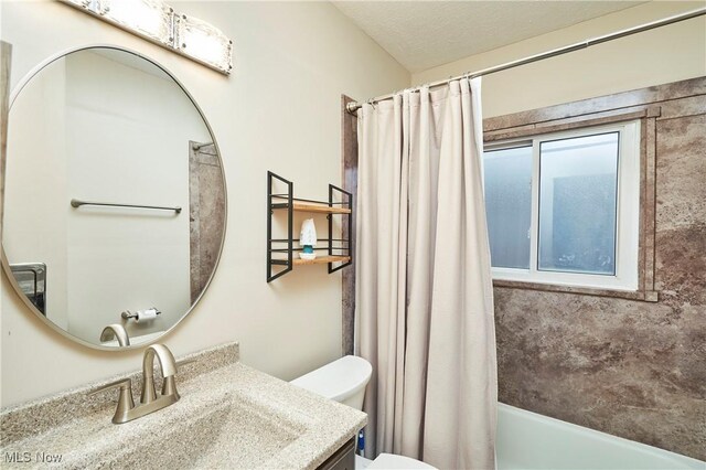 1658 Bronson Rd, Akron, OH 44305 - bathroom featuring toilet, vanity, and shower / tub combo