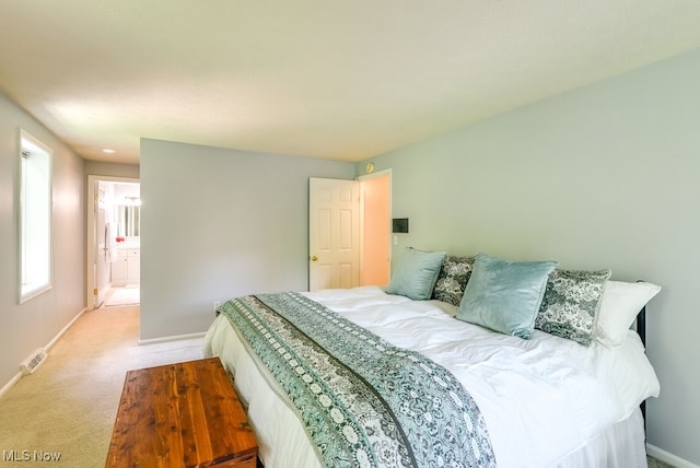 139 Elm Ct, Chagrin Falls, OH 44022 - bedroom featuring baseboards, light colored carpet, and connected bathroom