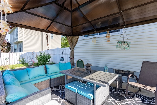 104 Joshua Dr, Rittman, OH 44270 - view of patio / terrace with an outdoor hangout area and a gazebo