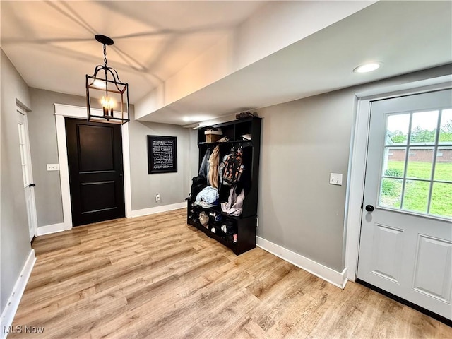 7509 S Palmyra Rd, Canfield, OH 44406 - foyer entrance with light wood-type flooring and baseboards