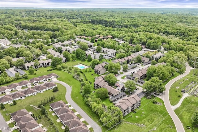1145 Canyon View Rd Unit 206, Sagamore Hills, OH 44067 - aerial perspective of suburban area featuring a forest