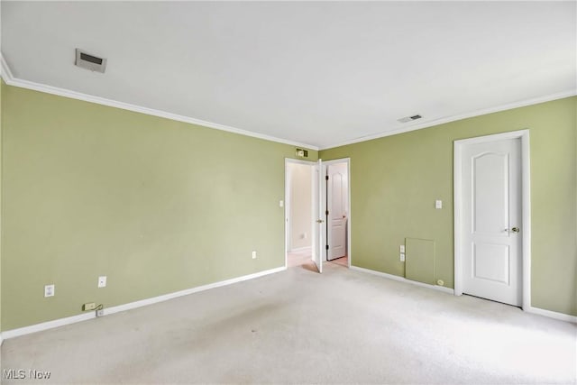 1145 Canyon View Rd Unit 206, Sagamore Hills, OH 44067 - unfurnished bedroom featuring baseboards, crown molding, and carpet flooring