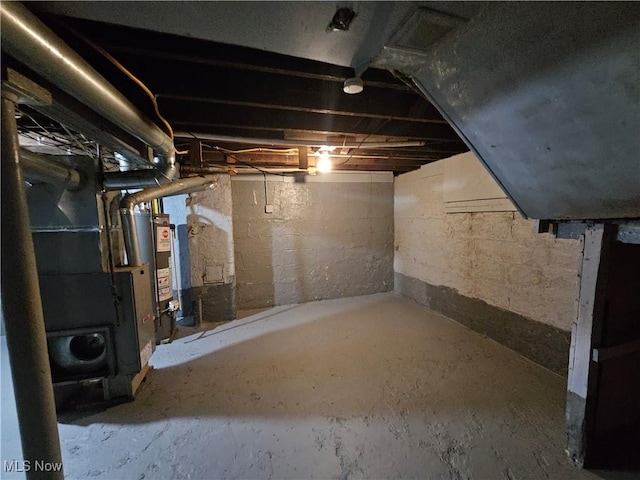 3891 W 21st St, Cleveland, OH 44109 - unfinished basement with heating unit and water heater