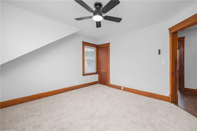 1138 W 6th St, Lorain, OH 44052 - bonus room with baseboards, carpet, and ceiling fan