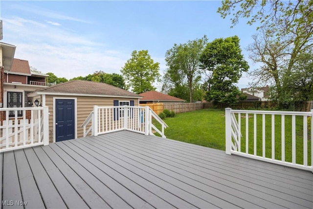 1138 W 6th St, Lorain, OH 44052 - wooden terrace featuring an outdoor structure