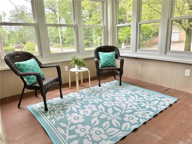 177 N Cleveland Ave, Mogadore, OH 44260 - sunroom featuring healthy amount of natural light, hardwood / wood-style floors, and a wooden deck