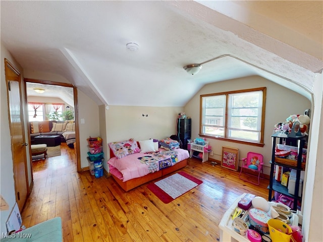 3882 Wallingford Rd, South Euclid, OH 44121 - bedroom featuring vaulted ceiling and hardwood / wood-style floors